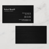ブラックグレープレーンモダンコンサルタント名刺 名刺 (正面/裏面)