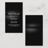 ブラックグレープレーンモダンコンサルタント名刺 名刺 (正面/裏面)