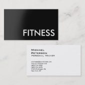 ブラックグレーホワイトプロフェッショナルスポーツ名刺 名刺 (正面/裏面)