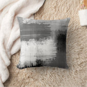 ブラックグレーホワイト抽象芸術装飾用クッション クッション (ブランケット)