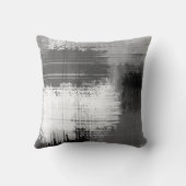 ブラックグレーホワイト抽象芸術装飾用クッション クッション (裏面)