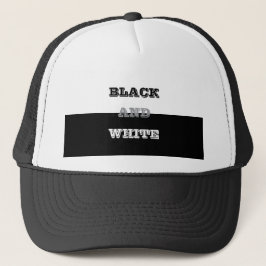 ブラックグレーホワイト文字無地のとカラーデザイン キャップ