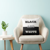 ブラックグレーホワイト文字無地のとカラーデザイン クッション (椅子)