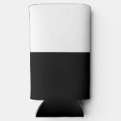 ブラックグレーホワイト文字無地のとカラーデザイン スリム缶クーラー (裏面)