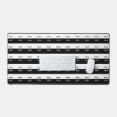 ブラックグレーホワイト文字無地のとカラーデザイン デスクマット (キーボード&マウス)