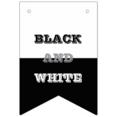 ブラックグレーホワイト文字無地のとカラーデザイン バンティングフラッグ (第2の旗)