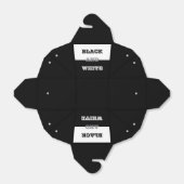 ブラックグレーホワイト文字無地のとカラーデザイン フェイバーボックス (折り畳みなし)