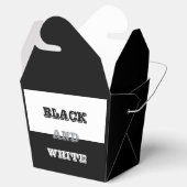 ブラックグレーホワイト文字無地のとカラーデザイン フェイバーボックス (オープン)