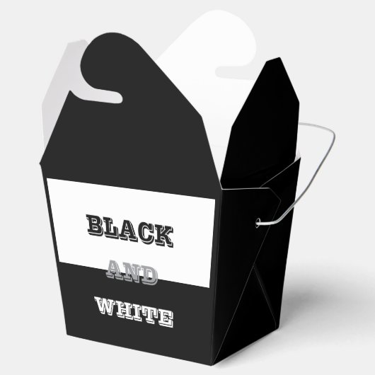 ブラックグレーホワイト文字無地のとカラーデザイン フェイバーボックス (オープン)