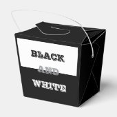 ブラックグレーホワイト文字無地のとカラーデザイン フェイバーボックス (裏面サイド)