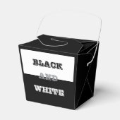 ブラックグレーホワイト文字無地のとカラーデザイン フェイバーボックス (正面サイド)