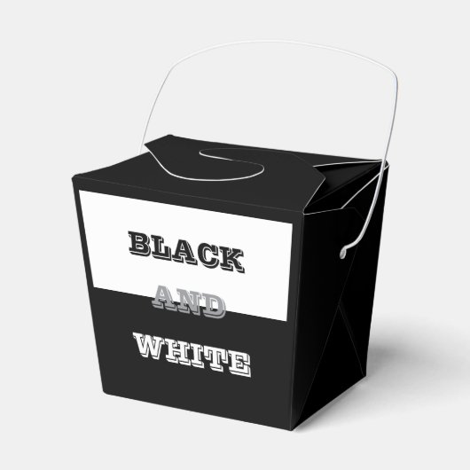 ブラックグレーホワイト文字無地のとカラーデザイン フェイバーボックス (正面サイド)