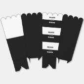 ブラックグレーホワイト文字無地のとカラーデザイン フェイバーボックス (見開き)