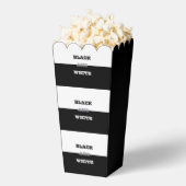 ブラックグレーホワイト文字無地のとカラーデザイン フェイバーボックス (はじけた状態)