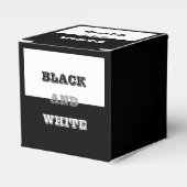 ブラックグレーホワイト文字無地のとカラーデザイン フェイバーボックス (正面サイド)