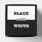 ブラックグレーホワイト文字無地のとカラーデザイン フェイバーボックス (上部)