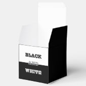 ブラックグレーホワイト文字無地のとカラーデザイン フェイバーボックス (オープン)