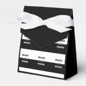 ブラックグレーホワイト文字無地のとカラーデザイン フェイバーボックス (正面サイド)