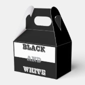 ブラックグレーホワイト文字無地のとカラーデザイン フェイバーボックス (裏面サイド)