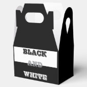 ブラックグレーホワイト文字無地のとカラーデザイン フェイバーボックス (オープン)