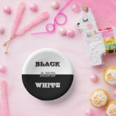 ブラックグレーホワイト文字無地のとカラーデザイン ペーパーボウル (パーティー)