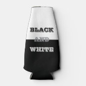 ブラックグレーホワイト文字無地のとカラーデザイン ボトルクーラー (正面)