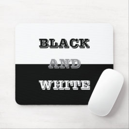 ブラックグレーホワイト文字無地のとカラーデザイン マウスパッド