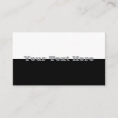 ブラックグレーホワイト文字無地のとカラーデザイン 名刺 (正面)