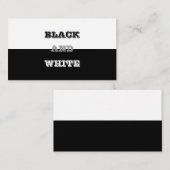 ブラックグレーホワイト文字無地のとカラーデザイン 名刺 (正面/裏面)
