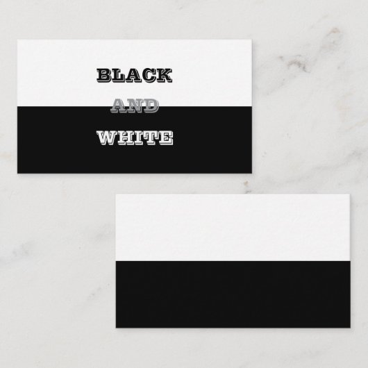ブラックグレーホワイト文字無地のとカラーデザイン 名刺 (正面/裏面)