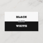 ブラックグレーホワイト文字無地のとカラーデザイン 名刺 (正面)