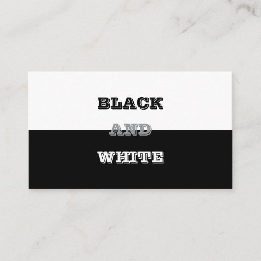 ブラックグレーホワイト文字無地のとカラーデザイン 名刺 (正面)