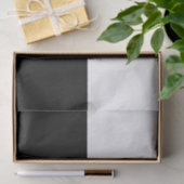 ブラックグレーホワイト文字無地のとカラーデザイン 薄葉紙 (ギフト)