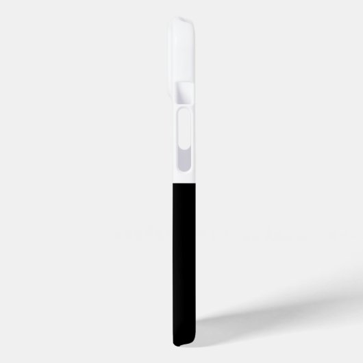 ブラックグレーホワイト文字無地のとカラーデザイン Case-Mate iPhoneケース (裏面 / 左)