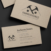 ブラックグレーホーム修理ツールクラフトビジネスカード 名刺