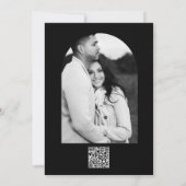 ブラックグレーモダン金ゴールドエレガミニマルントウェディング 招待状 (裏面)