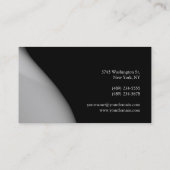 ブラックグレーモノグラムシックな名刺 名刺 (裏面)