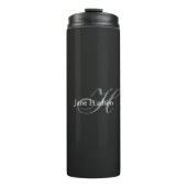 ブラックグレーモノグラムシンプルプレインスペシャルギフト タンブラー (正面)