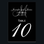 ブラックグレーモノグラ結婚ムのテーブルナンバーカード テーブルナンバー<br><div class="desc">白黒のテー結婚ブル·ナンバー·カード(カスタムテーブルトレイ)デザイン(Elke Clarke ©2008)。カスタマイズ新郎新婦の名前、モノ結婚グラムのイニシャル、日結婚付を記入します。テーブル番号ごとに1つずつ注文しますが、注文された総番号の一括割引が引き続き受けられます。使用可能なその他の色</div>