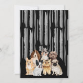 ブラックグレーラインズドッグオベビー 招待状 (裏面)