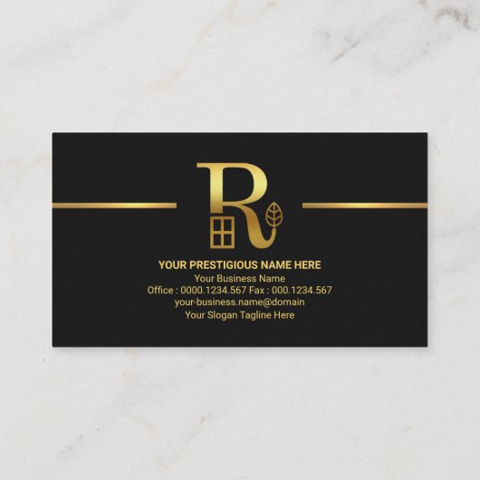 ブラックグレーレイヤ金ゴールドラインエステ実在ートエージェント 名刺 (裏面)