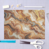 ブラックグレーレッドブラウン琥珀金ゴールド大理石アートパターン 薄葉紙 (クラフト)