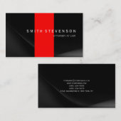 ブラックグレーレッド弁護士名刺 名刺 (正面/裏面)