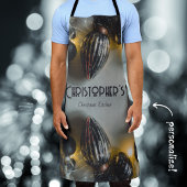 ブラックグレーレトロクリスマスオーナメント エプロン