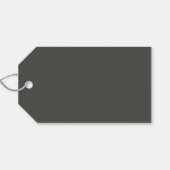 ブラックグレーレトロクリスマスオーナメント ギフトタグ (裏面横)