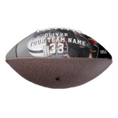 ブラックグレー名番号チームフルフォトサッカー アメリカンフットボール (回転270)