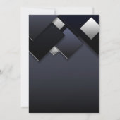 ブラックグレー引っ越し祝いパーティーパーティー 招待状 (裏面)