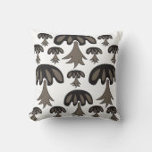 ブラックグレー抽象芸術キノコ型 クッション (正面)