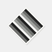 ブラックグレー灰白ストライプ スタンダードカクテルナプキン (角)