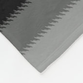 ブラックグレー灰白ストライプ フリースブランケット (角)